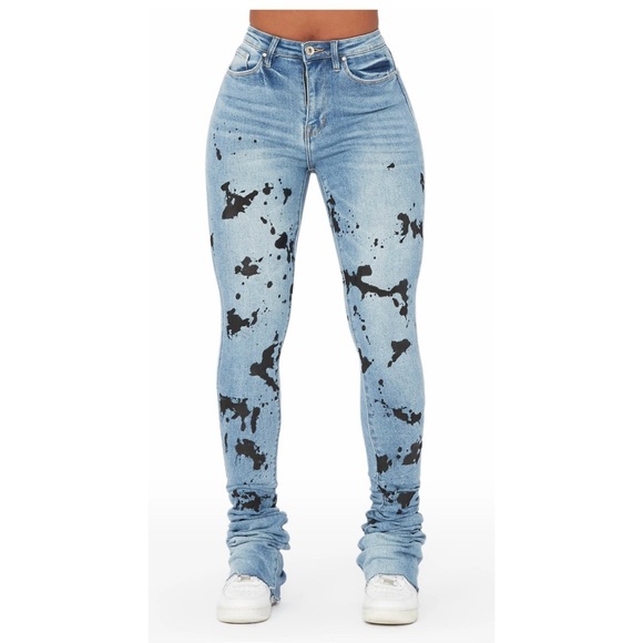 rockstaroriginal Denim - Promise Light Wash Super Stacked Jean